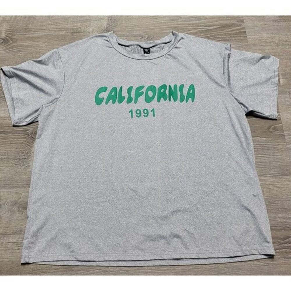 Shein Curve Women's Gray California 1991 T-Shirt Short Sleeve Size 1XL